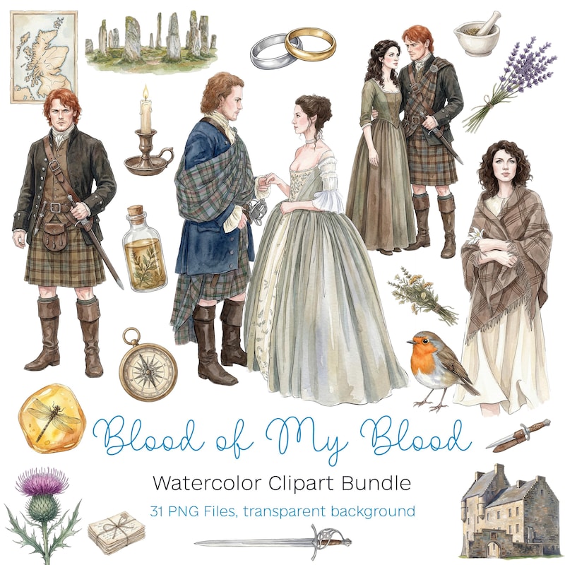 Outlander Clipart - Etsy