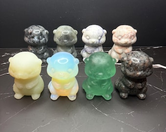 Crystal Otter Carving – Choose Your Crystal | Hand-Carved Animal Collectible