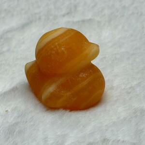 Yellow Calcite Mother Duck and Ducklings – Joy & Nurturing Crystal Set 1lb 1oz image 3