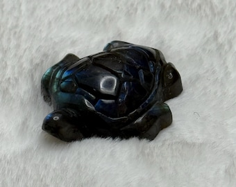 Labradorite Turtle Carving – Protection & Transformation Crystal 1oz