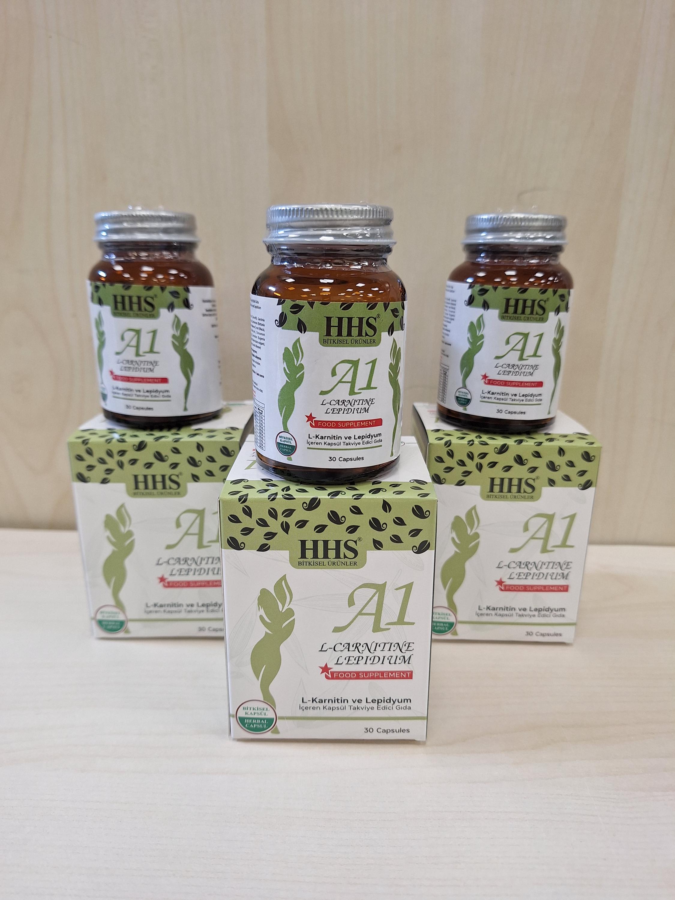 hhs a1 l carnitine HHS A1 Herbal 30 Capsules A Quality Dietary Supplement – Lujain Beauty main image 0