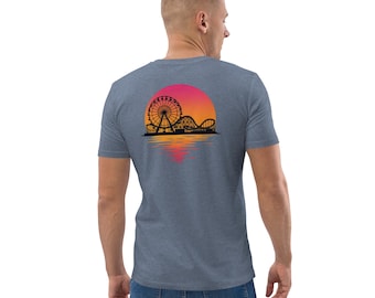 Camiseta vintage de Coney Island, camiseta retro de Brooklyn, Nueva York, camiseta gráfica veraniega del paseo marítimo, regalo de algodón orgánico para él.