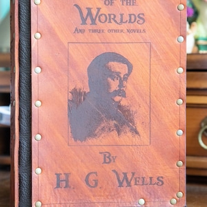 Leather covered copy of War of the Worlds by HG Wells