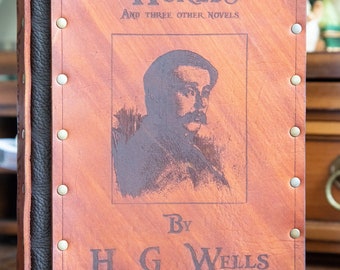 Leather covered copy of War of the Worlds by HG Wells