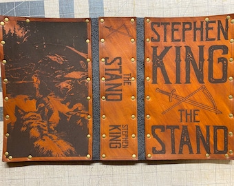 Leather covered copy of The Stand by Stephen King