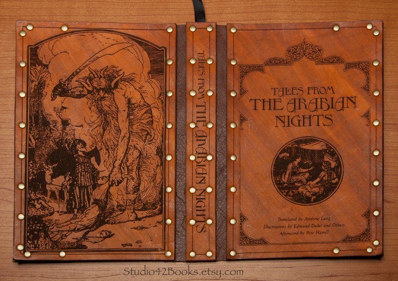 Leather covered copy of Tales From the Arabian Nights image 1