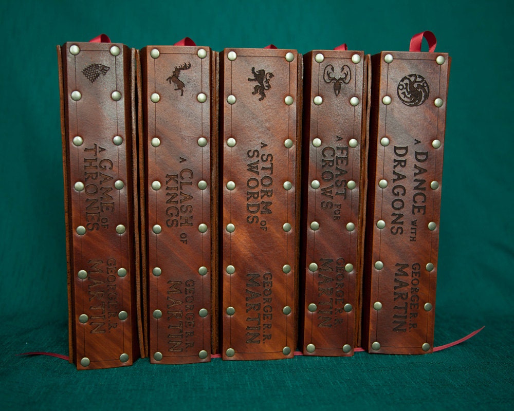 Five Book A Song of Ice and Fire Set With Leather Covers game - Etsy Norway