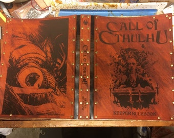 Leather cover for the Call of Cthulhu keepers rule book