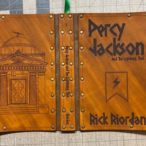 Five book Percy Jackon and The Olympians set with leather covers