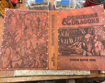 Leather cover for Dungeons and Dragons Dungeon Master's guide.