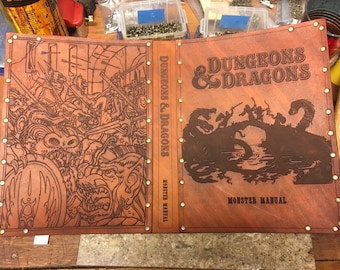 Leather cover for Dungeons and Dragons fifth edition Monster Manual.