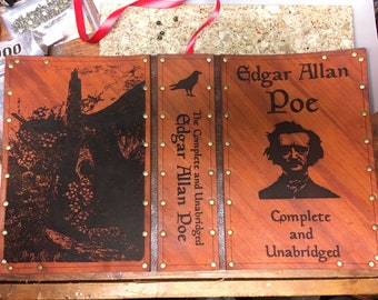 Leather covered copy of the Complete Works of Edgar Allan Poe