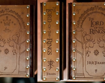 Leather covered copy of Lord of the Rings