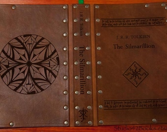 Leather covered copy of the Silmarillion illustrated edition.