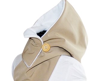 Kapuzenschal softshell waterproof beige-brown