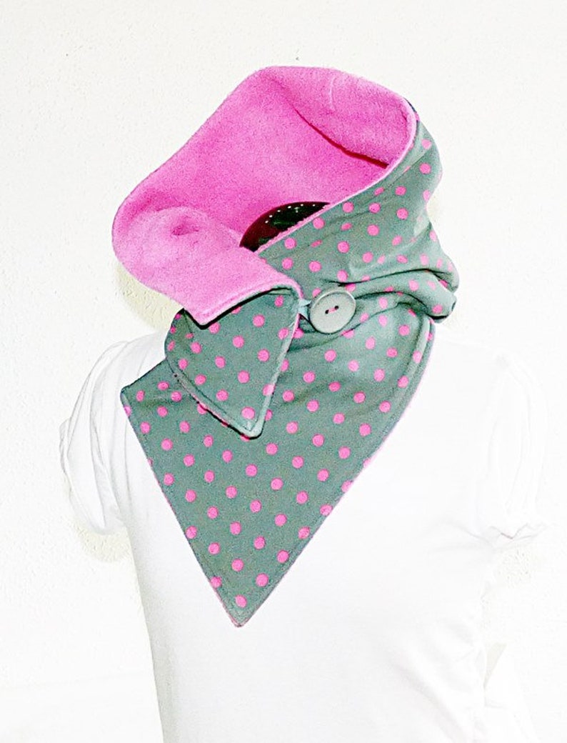 hooded scarf collar hood collar Hooded scarf scarf jersey with fleece scarfs hood fleece collar