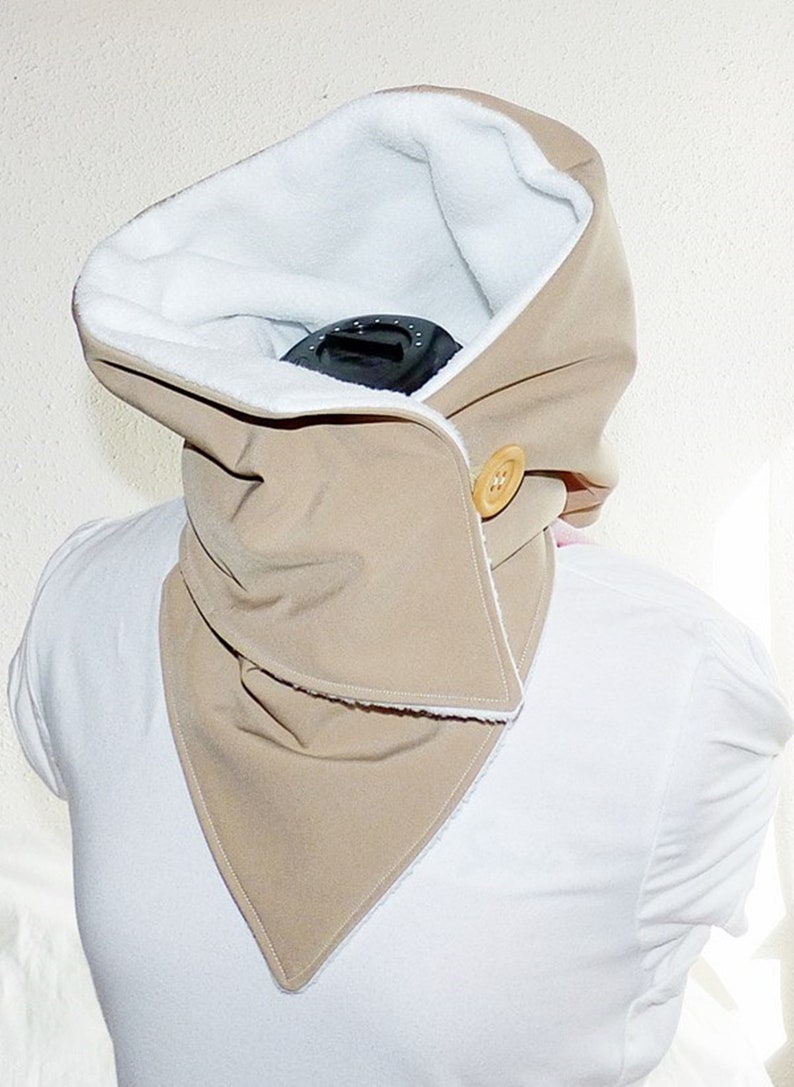 Kapuzenschal softshell waterproof beige-brown