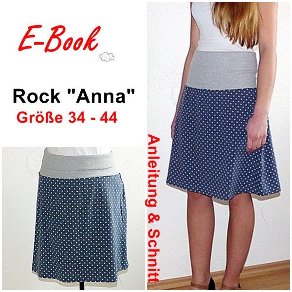 E-Book - Rock "Anna" Gr. 34-44, Nähanleitung und Schnitt