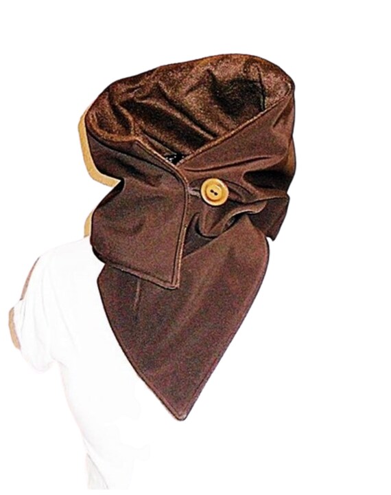 StoffAkzente Hooded Scarf - Soft Shell / Waterproof / Brown