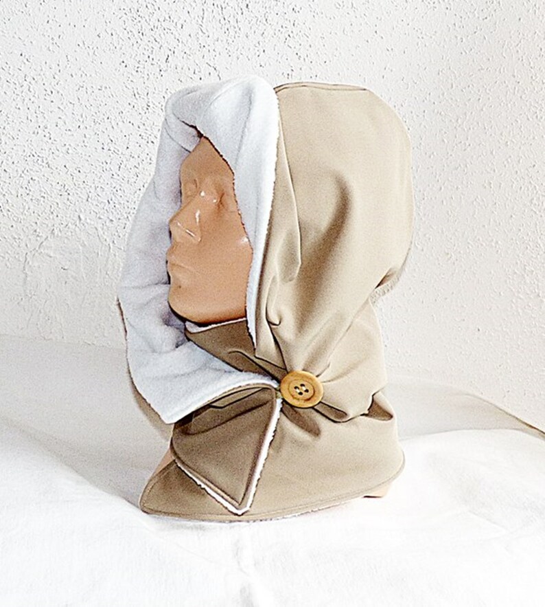 Kapuzenschal softshell waterproof beige-brown