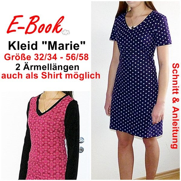 E-Book - Kleid oder Shirt "Marie", Nähanleitung und Schnitt