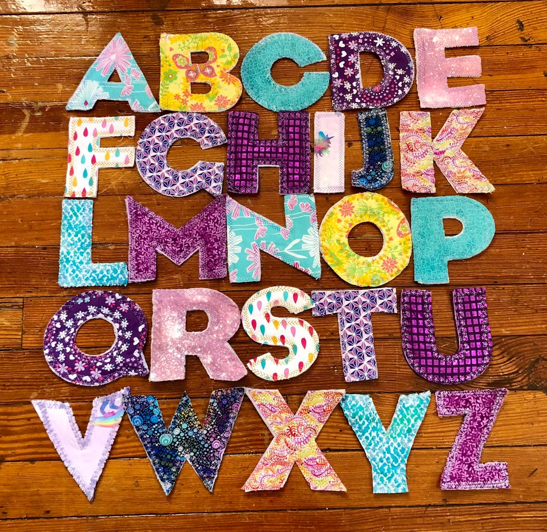 Quilted Fabric Alphabet Letters, Baby Toy Gift Set - Etsy