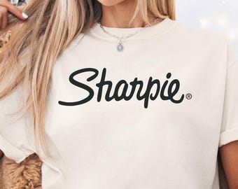 Sharpie comfort colors T-shirt, Shapie permanent marker logo, Artist gift, gift for drawing, drawing lover shirt