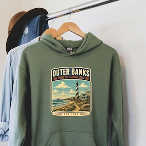 Outer Banks North Carolina Hoodie, Outer Banks North Carolina Vacation Shirt, Outer Banks Family Trip Tee, Outer Banks image 1