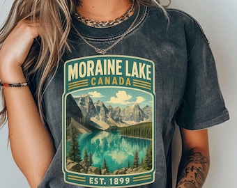 Moraine Lake Canada comfort colors T-shirt, Moraine Lake Vacation Shirt, Moraine Lake Family Trip Tee, Moraine Lake Matching