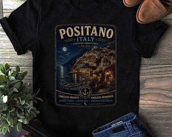 Positano Italia Tee, Positano Italy Family Trip Shirt, Positano Vacation T-Shirt, Amalfi Coast Travel Tee