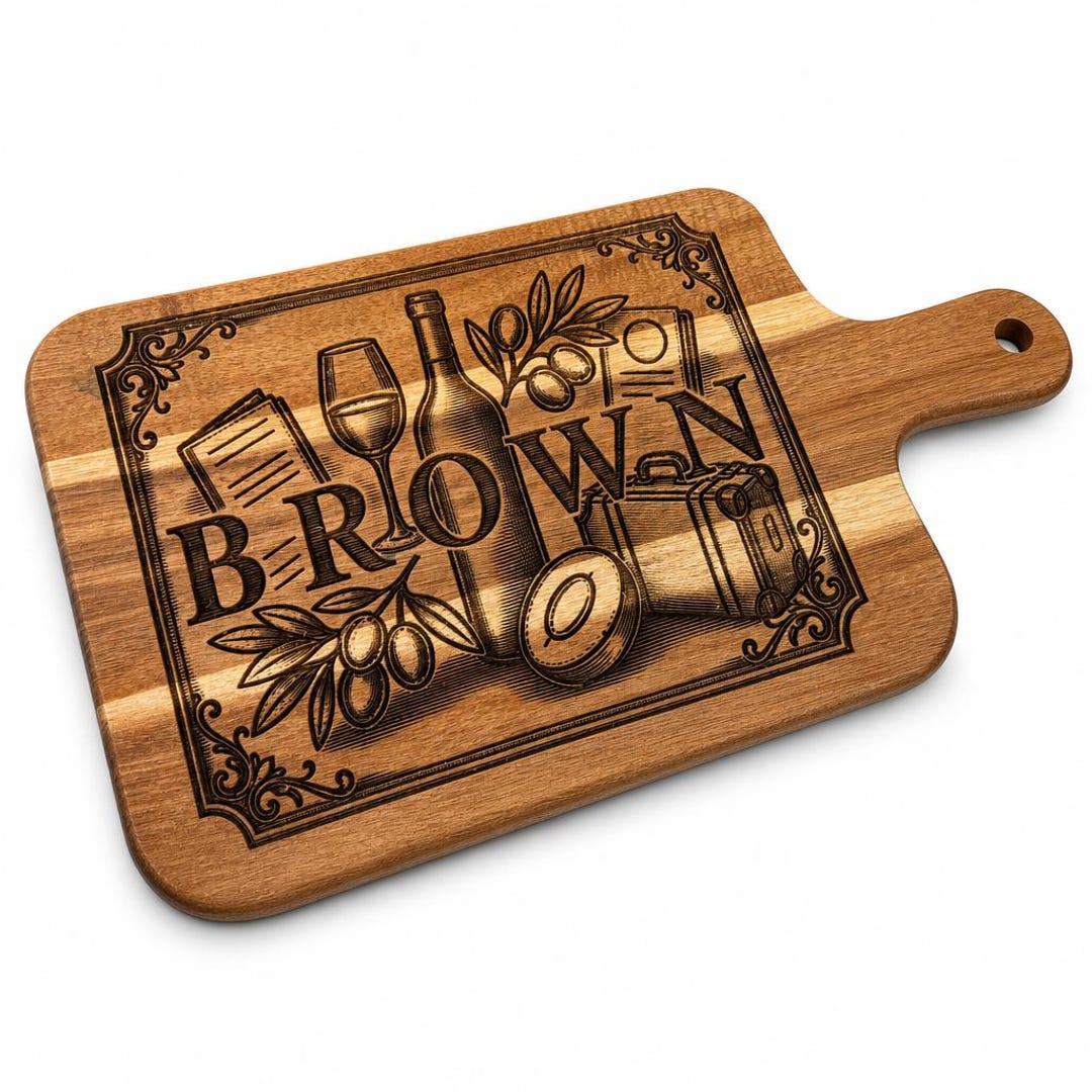 Engraved Acacia Wood Cutting Board – Personalized to Order, Custom ...