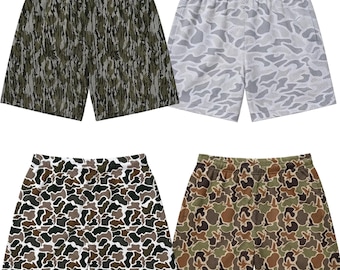 Camo Mesh Shorts for Men, Breathable Basketball Gym Shorts, Lightweight Athletic Training Shorts, Summer Streetwear Casual Activewear Shorts