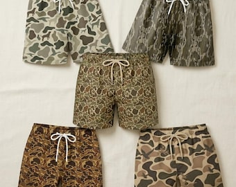 Duck Camo Shorts for Men, Hunting Camouflage Shorts, Outdoor Fishing Hiking Shorts, Summer Casual Athletic Shorts, Gift for Hunters