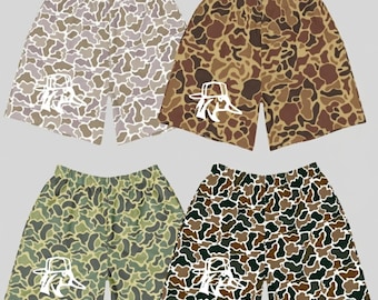 Duck Head Camo Shorts for Men – Retro Camouflage Athletic Shorts, Vintage Outdoor Style, Comfortable Beach & Streetwear Essentials