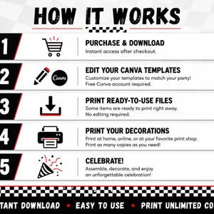 Cars Birthday Bundle, Three Two One Go Decorations, Lightning McQueen Party Kit, Walgreens Banner, Race Car Birthday image 20