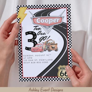 Cars Birthday Bundle, Three Two One Go Decorations, Lightning McQueen Party Kit, Walgreens Banner, Race Car Birthday image 4