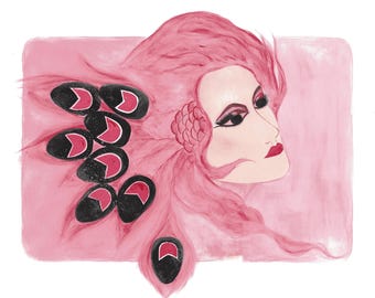 9-color screen print