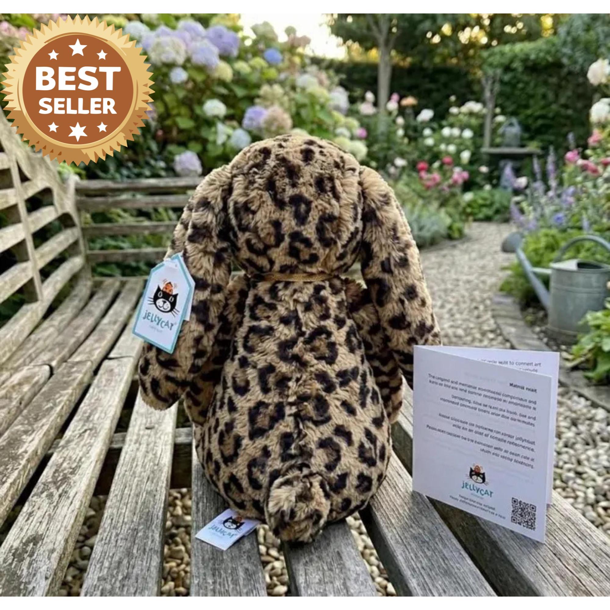 Jellycat Rabbit Decor Jellycat Bunny Plush, Leopard Rabbit Plushie, Soft Baby Comfort Toy ...
