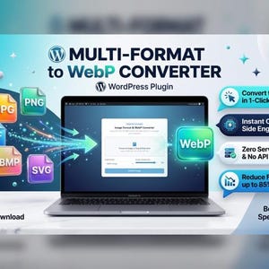 WordPress WebP Converter Plugin,  Online Image Compressor Tool, JPG PNG WebP Converter, Instant Client-Side Image Optimizer, No API Key