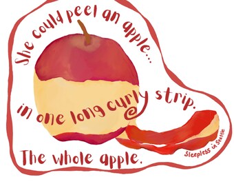 Sleepless in Seattle Sticker: Apple Peel Movie Quote