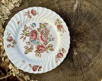 Platos llanos Johnson Brothers Devon Sprays (juego de 4), 25 cm, diseño floral campestre inglés