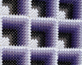 3D Optical Illusion Crochet Blanket Pattern PDF | Mitered Granny Square Afghan Pattern | Modern Geometric Throw | Instant Download
