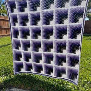 PATTERN 3D Optical Illusion Blanket Afghan Pattern image 6