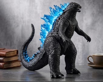 Articulated 3D Printed Godzilla Figure: Poseable Kaiju Desk Model Gift