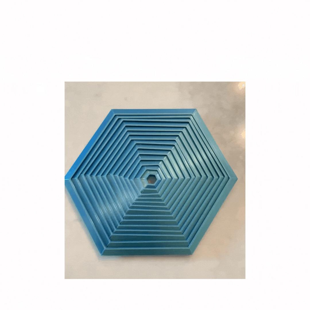 Large Hex Fidget Tile, 3D Printed Sensory Toy, Silent Desk Toy, PLA ...