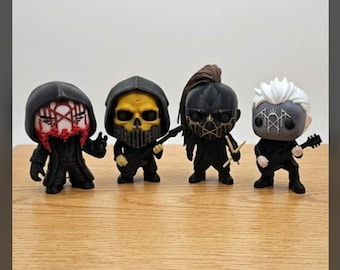 Sleep Token Complete Band 4-Pack – Vessel, II, III & IV Chibi Figures – 3D Printed Music Collectible Set – Fan Gift
