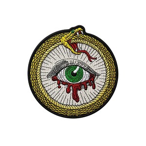 Ouroboros inspirierter Snake Eye Gothic Gestickter Aufnäher