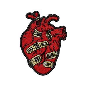 Anatomical Heart Bandage Healing Heart Embroidered Patch