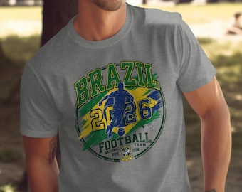 Brazil World Cup 2026 Dad Son T-Shirt | Vintage Football Fan Tee | Matching Soccer Shirts | Gift for Him