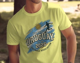 Uruguay Football World Cup 2026 T-Shirt, Vintage Soccer Fan Tee, Father's Day Gift for Dad, Distressed Patriotic Uruguay Shirt